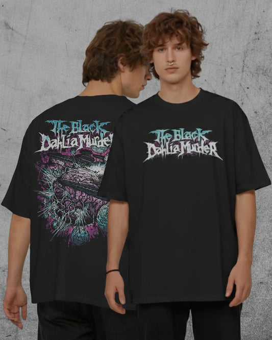 The Black Dahlia Murder V2 Oversized T-Shirt | Heavy Metal Rock Band Graphic Tee | 240 GSM Cotton | XS-2XL | AWBlack