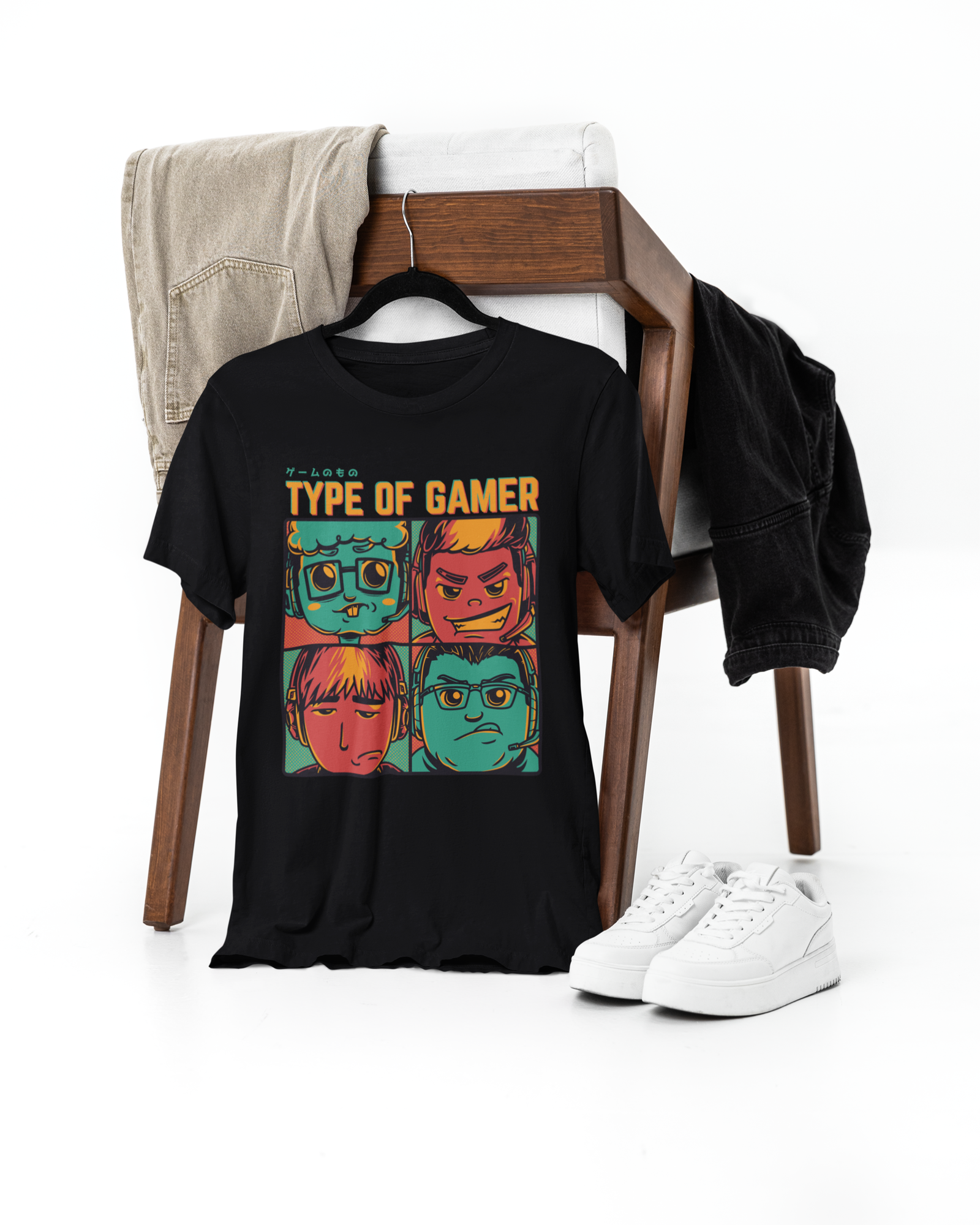 The Gamer Spectrum – 4 Types of Players - Premium Black Tshirt - AWBlack