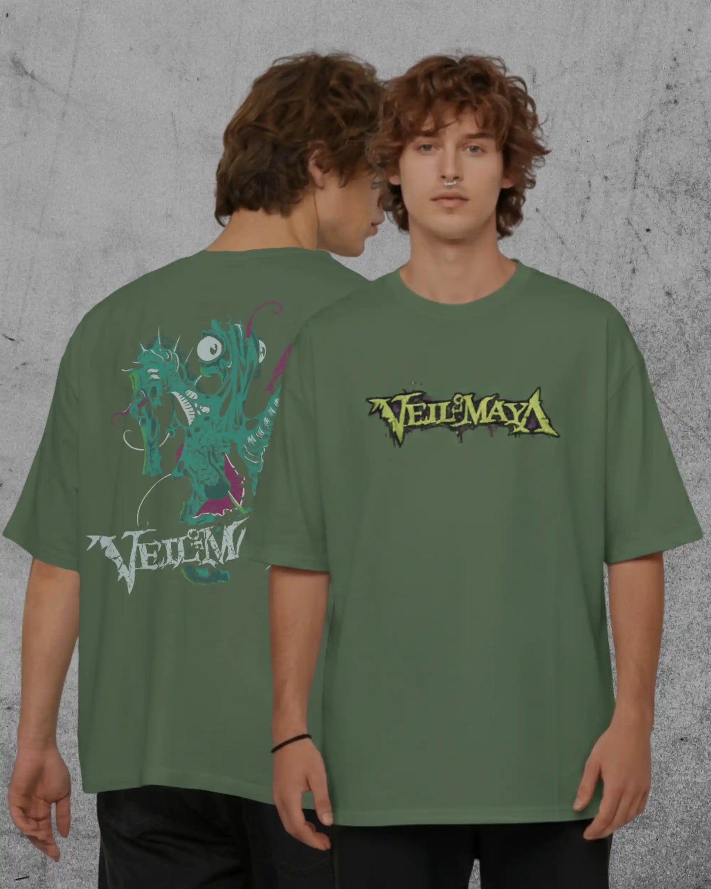 Veil of Maya Oversized T-Shirt | Heavy Metal Rock Band Graphic Tee | 240 GSM Cotton | XS-2XL | AWBlack