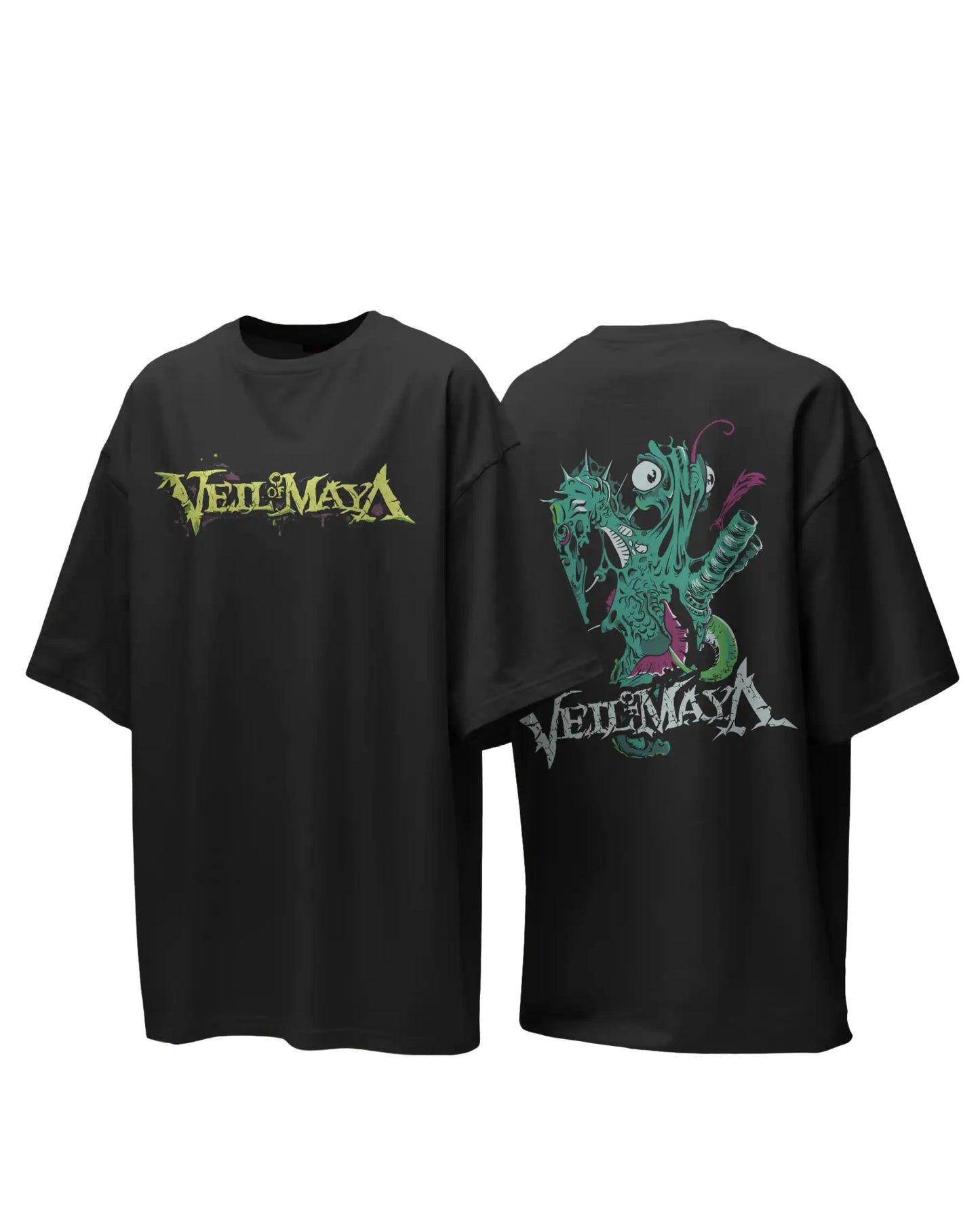 Veil of Maya Oversized T-Shirt | Heavy Metal Rock Band Graphic Tee | 240 GSM Cotton | XS-2XL | AWBlack