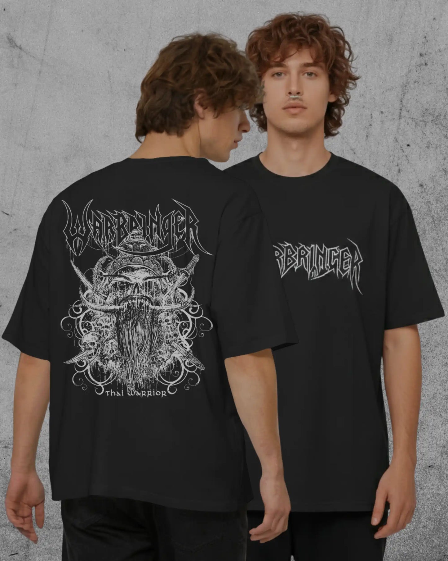 Warbringer Oversized T-Shirt | Heavy Metal Rock Band Graphic Tee | 240 GSM Cotton | XS-2XL | AWBlack