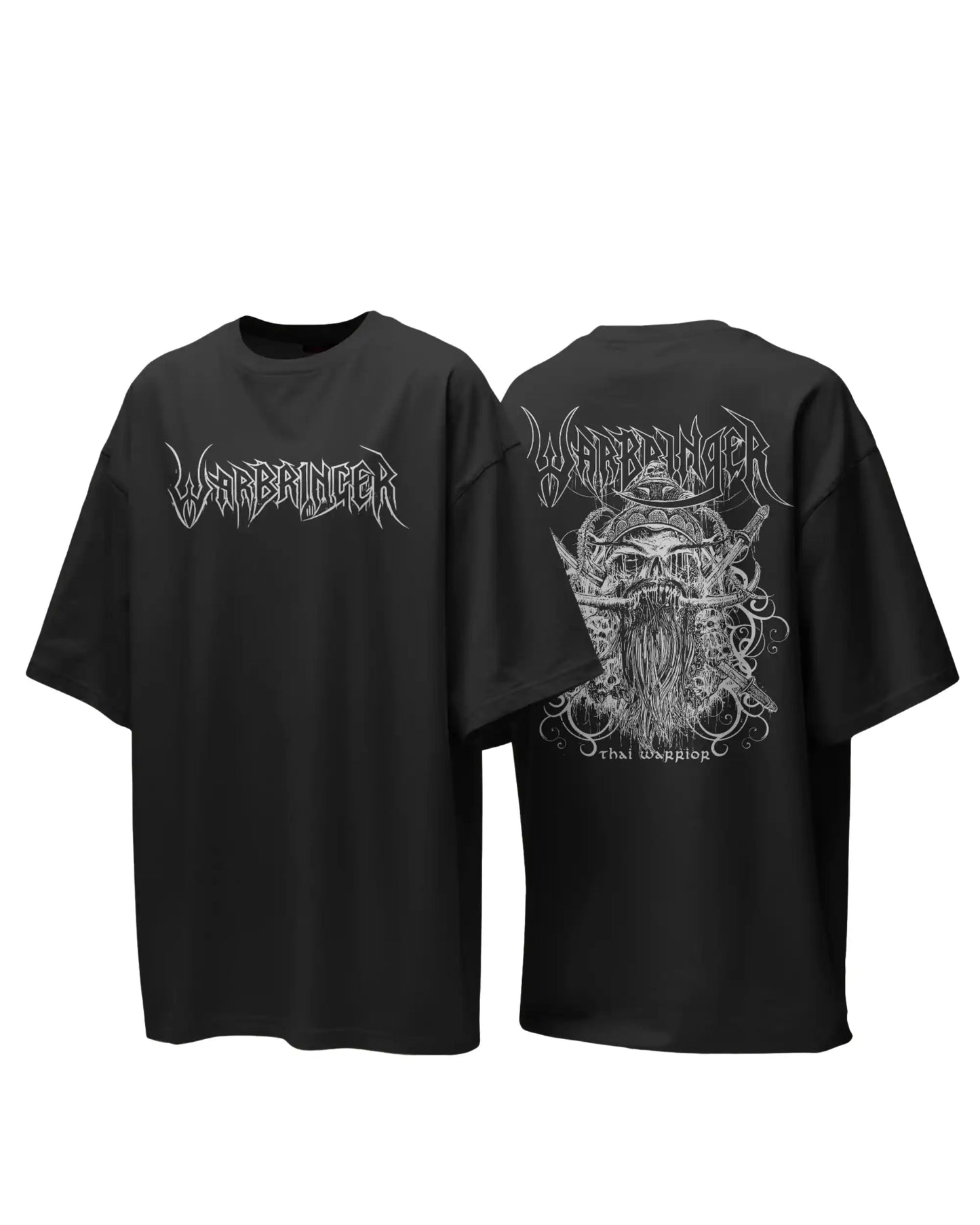 Warbringer Oversized T-Shirt | Heavy Metal Rock Band Graphic Tee | 240 GSM Cotton | XS-2XL | AWBlack