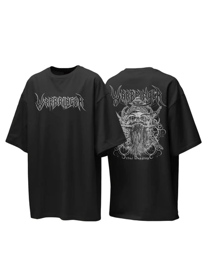 Warbringer Oversized T-Shirt | Heavy Metal Rock Band Graphic Tee | 240 GSM Cotton | XS-2XL | AWBlack