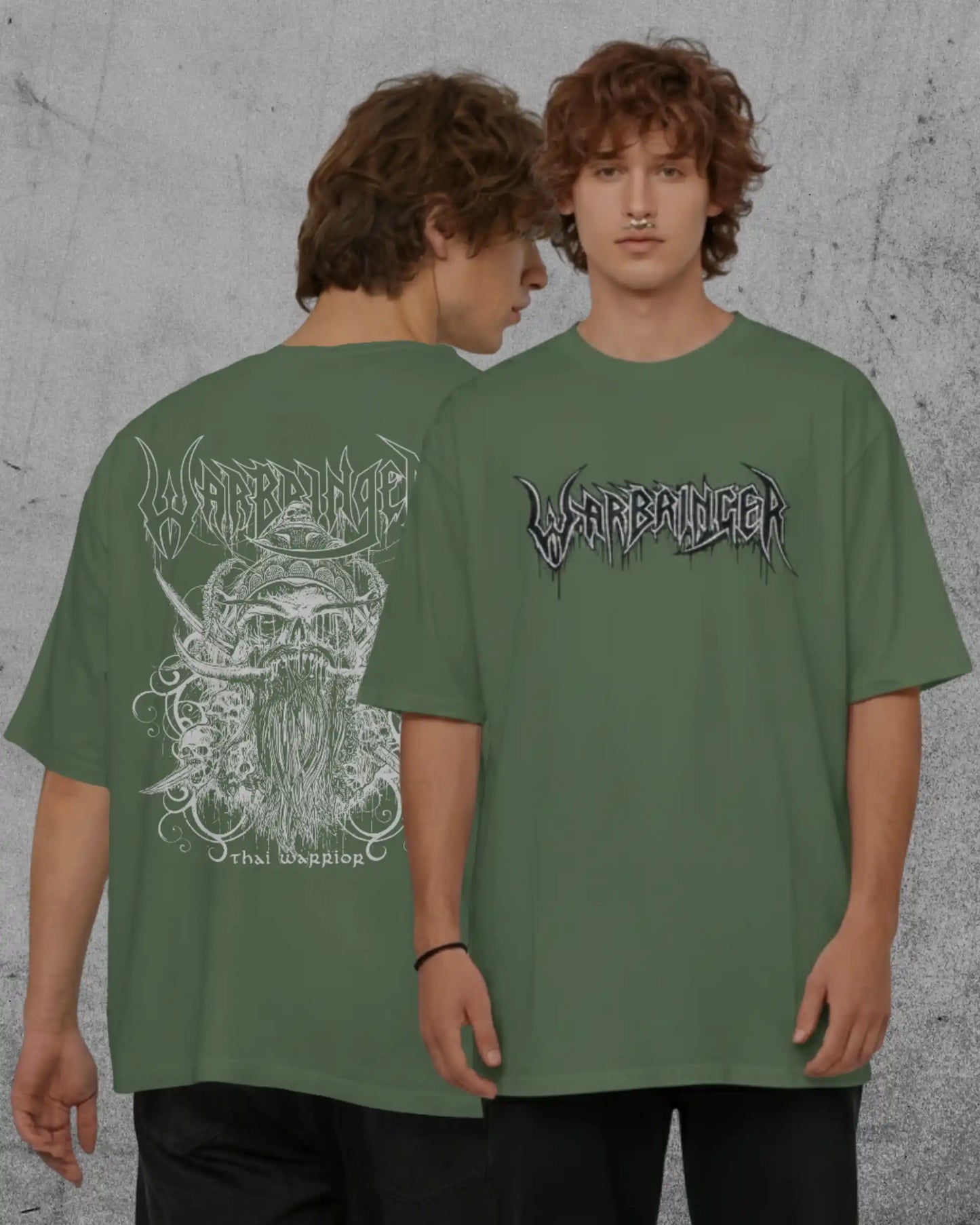 Warbringer Oversized T-Shirt | Heavy Metal Rock Band Graphic Tee | 240 GSM Cotton | XS-2XL | AWBlack